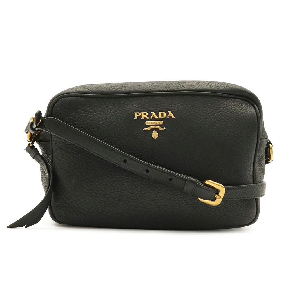 Prada Vitello Daino Crossbody Bag Leather NERO Black